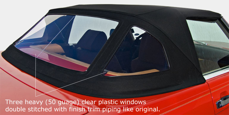 Mercedes convertible plastic window repair #3
