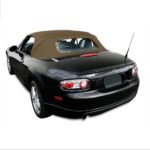 Mazda Convertible Top 2006-2015 Miata/MX5 Trilogy Vinyl Camel Non-Zip Heated Glass Window No Rain Rail