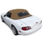 Mazda Convertible Top 1990-2005 Miata 1 Piece Heated Glass Window Cabrio Grain Vinyl Light Tan