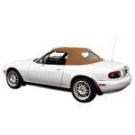 Mazda Convertible Top 1990-2005 Miata Factory Style Non-Zip Glass Window Cabrio Grain Vinyl Light Tan