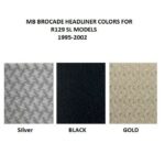 Mercedes 1990-2002, 300-600SL Convertible Headliner, Brocade, Gold