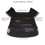 Chrysler Convertible Top 1996-2000 Sebring/Stratus Front Section TwillFast Canvas Dark Beige