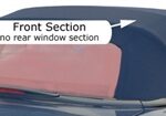 Chrysler Convertible Top 2001-2006 Sebring/Stratus Front Section Only Black TwillFast JX Canvas No Rear Window